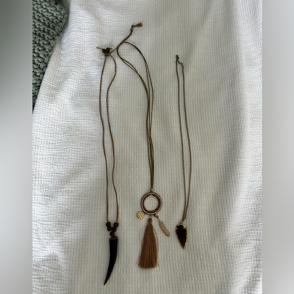 Set of 3 long necklaces